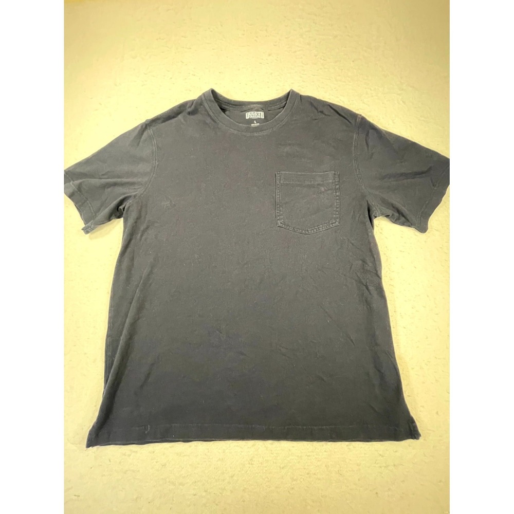 Duluth Trading Company Slim T Shirt Mens Large Navy Blue Cotton Longtail Hem